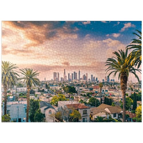 Beautiful Sunset in Downtown Los Angeles – Premium 1000 Teile Puzzle für Erwachsene von MyPuzzle.com