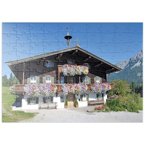 MyPuzzle Bergdoktor-Praxis in Ellmau in Tirol, Wilder Kaiser, Österreich - Premium 100 Teile Puzzle - MyPuzzle Sonderkollektion von Starnberger Spiele von MyPuzzle.com