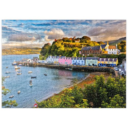 MyPuzzle Blick auf Portree vor Sonnenuntergang, Isle of Skye, Schottland - Premium 500 Teile Puzzle - MyPuzzle Sonderkollektion von Puzzle Galaxy von MyPuzzle.com