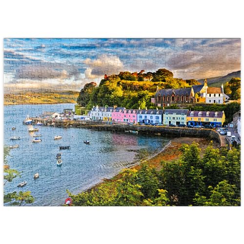 MyPuzzle Blick auf Portree vor Sonnenuntergang, Isle of Skye, Schottland - Premium 500 Teile Puzzle - MyPuzzle Sonderkollektion von Puzzle Galaxy von MyPuzzle.com