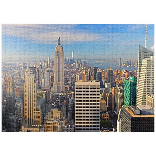 MyPuzzle Blick vom Rockefeller Center zum Empire State Building und One World Trade Center, New York City - Premium 1000 Teile Puzzle - MyPuzzle Sonderkollektion von Puzzle Galaxy von MyPuzzle.com