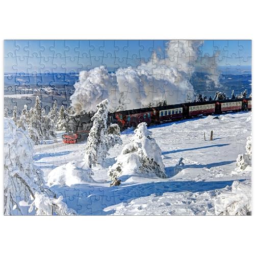 MyPuzzle Brockenbahn auf der Fahrt zum Brocken (1142m), Harz - Premium 200 Teile Puzzle - MyPuzzle Sonderkollektion von Puzzle Galaxy von MyPuzzle.com
