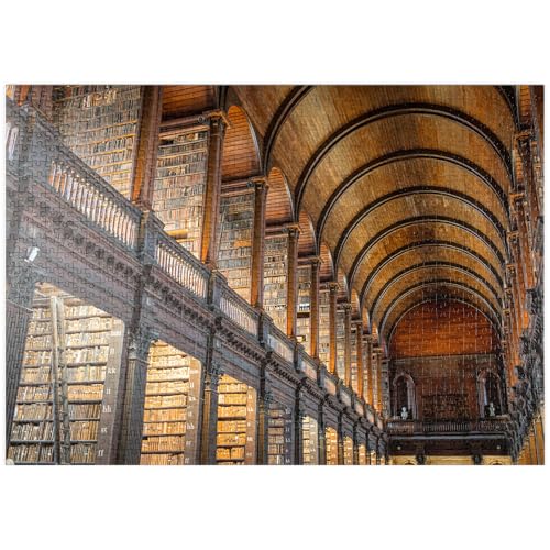 MyPuzzle Bücher in der Long Room Library, Trinity College Dublin Irland - Premium 1000 Teile Puzzle - MyPuzzle Sonderkollektion von Puzzle Galaxy von MyPuzzle.com