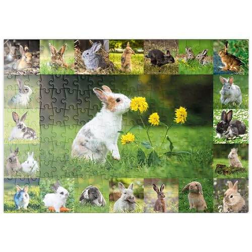 MyPuzzle Bunnies & Flowers - Collage No. 1 - Premium 200 Teile Puzzle - MyPuzzle Sonderkollektion von Starnberger Spiele von MyPuzzle.com