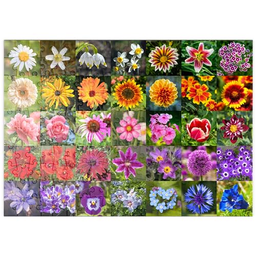 MyPuzzle Bunte Blumen-Collage Nr. 5 im Frühling und Sommer - Premium 200 Teile Puzzle - MyPuzzle Sonderkollektion von Starnberger Spiele von MyPuzzle.com