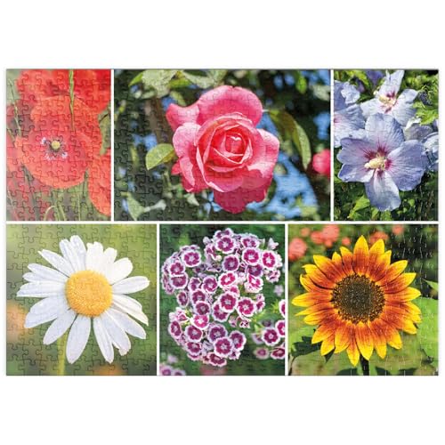 MyPuzzle Bunte Blumen-Collage Nr. 6 im Frühling und Sommer - Premium 500 Teile Puzzle - MyPuzzle Sonderkollektion von Starnberger Spiele von MyPuzzle.com