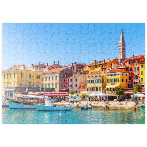 MyPuzzle Buntes Rovinj in Istrien mit Booten im Hafen, Kroatien - Premium 200 Teile Puzzle - MyPuzzle Sonderkollektion von Puzzle Galaxy von MyPuzzle.com