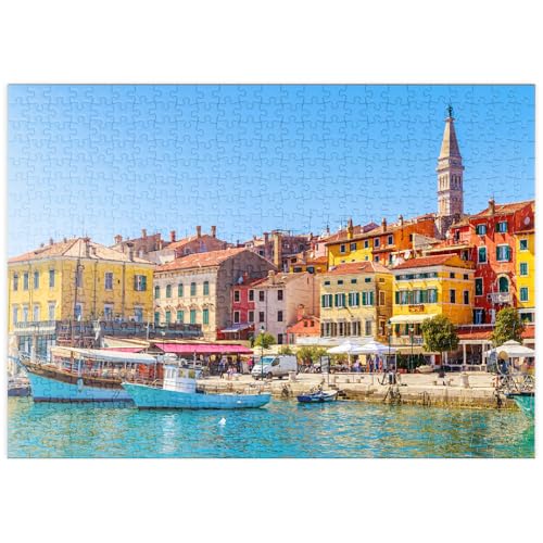 MyPuzzle Buntes Rovinj in Istrien mit Booten im Hafen, Kroatien - Premium 500 Teile Puzzle - MyPuzzle Sonderkollektion von Puzzle Galaxy von MyPuzzle.com