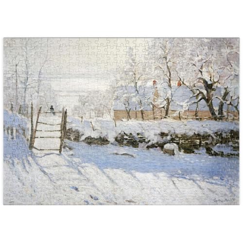 MyPuzzle Claude Monet's The Magpie (1868-1869) - Premium 500 Teile Puzzle - MyPuzzle Sonderkollektion von Æpyornis von MyPuzzle.com