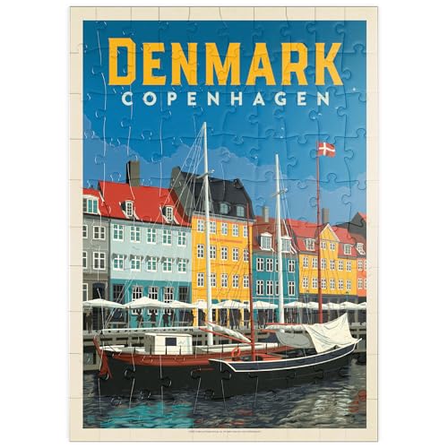 MyPuzzle Dänemark: Kopenhagen, Vintage Poster - Premium 100 Teile Puzzle - MyPuzzle Sonderkollektion von Anderson Design Group von MyPuzzle.com