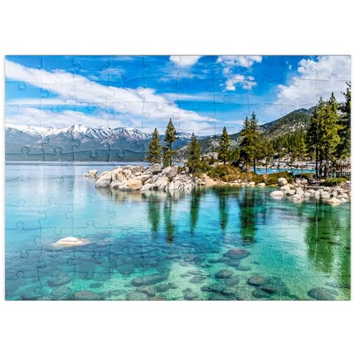 MyPuzzle Das wunderschöne kristallklare Wasser des Lake-Tahoe - Premium 100 Teile Puzzle - MyPuzzle Sonderkollektion von Puzzle Galaxy von MyPuzzle.com