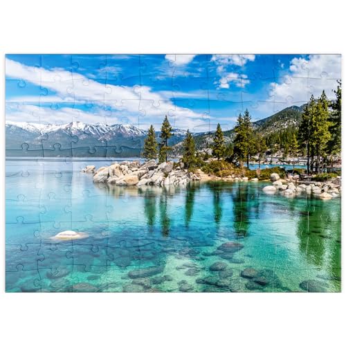 MyPuzzle Das wunderschöne kristallklare Wasser des Lake-Tahoe - Premium 100 Teile Puzzle - MyPuzzle Sonderkollektion von Puzzle Galaxy von MyPuzzle.com