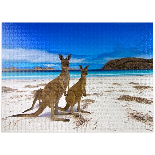 Esperence Lucky Bay Western Australia Känguru Beach - Premium 1000 Teile Puzzle für Erwachsene von MyPuzzle.com