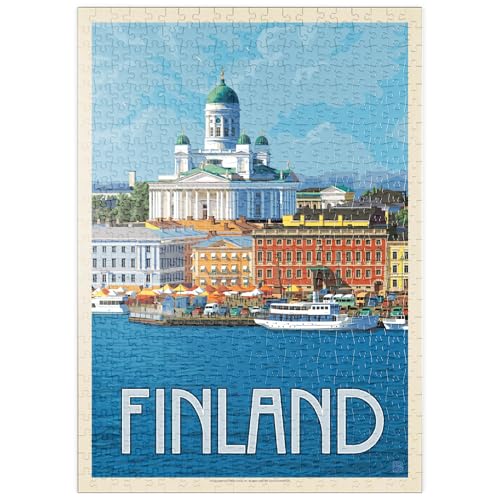 MyPuzzle Finland: Helsinki, Vintage Poster - Premium 500 Teile Puzzle - MyPuzzle Sonderkollektion von Anderson Design Group von MyPuzzle.com