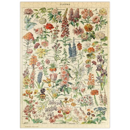 MyPuzzle Fleurs - Blumen für Alle, Vintage Art Poster, Adolphe Millot - Premium 500 Teile Puzzle - MyPuzzle Sonderkollektion von Havana Puzzle Company von MyPuzzle.com