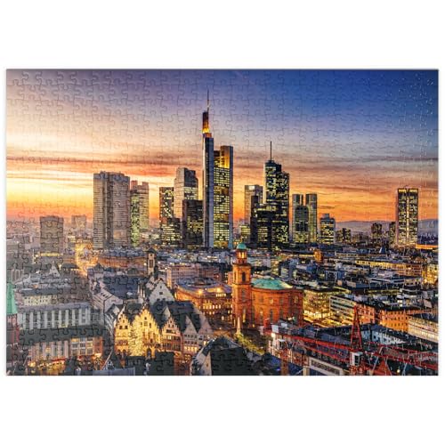 MyPuzzle Frankfurt am Main bei Nacht, Deutschland - Premium 500 Teile Puzzle - MyPuzzle Sonderkollektion von Puzzle Galaxy von MyPuzzle.com