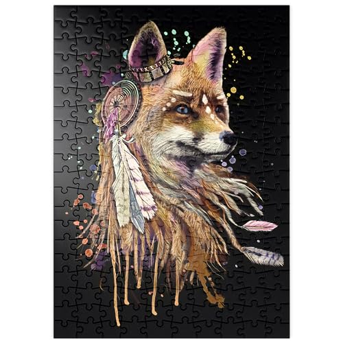 MyPuzzle Fuchs mit einem Totem - Premium 200 Teile Puzzle - MyPuzzle Sonderkollektion von Puzzle Galaxy von MyPuzzle.com