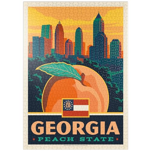 MyPuzzle Georgia: Peach State - Premium 1000 Teile Puzzle - MyPuzzle Sonderkollektion von Anderson Design Group von MyPuzzle.com