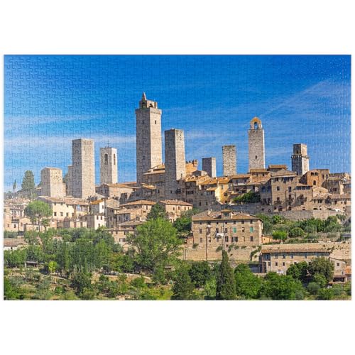 MyPuzzle Geschlechtertürme von San Gimignano, Provinz Siena, Toskana - Premium 1000 Teile Puzzle - MyPuzzle Sonderkollektion von Puzzle Galaxy von MyPuzzle.com