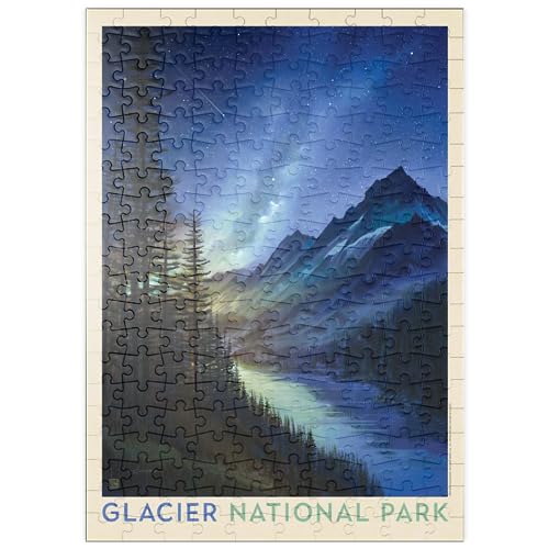 MyPuzzle Glacier National Park: Starlight, Vintage Poster - Premium 200 Teile Puzzle - MyPuzzle Sonderkollektion von Anderson Design Group von MyPuzzle.com