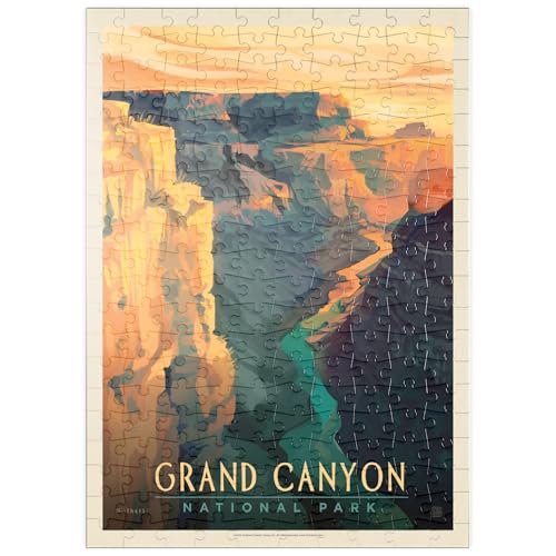 MyPuzzle Grand Canyon National Park: Deep Shadows, Vintage Poster - Premium 200 Teile Puzzle - MyPuzzle Sonderkollektion von Anderson Design Group von MyPuzzle.com