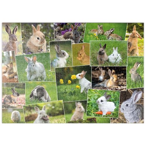 MyPuzzle Hasen & Kaninchen - Collage No. 3 - Premium 500 Teile Puzzle - MyPuzzle Sonderkollektion von Starnberger Spiele von MyPuzzle.com