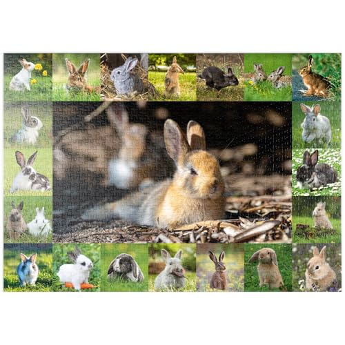 MyPuzzle Hasen & Kaninchen - Collage No. 4 - Premium 1000 Teile Puzzle - MyPuzzle Sonderkollektion von Starnberger Spiele von MyPuzzle.com