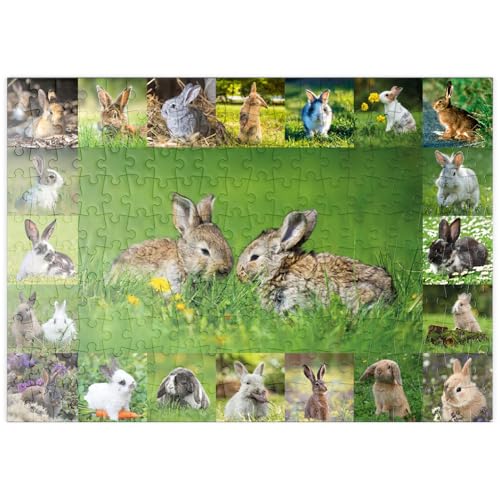 MyPuzzle Hasen & Kaninchen - Collage No. 5 - Premium 200 Teile Puzzle - MyPuzzle Sonderkollektion von Starnberger Spiele von MyPuzzle.com