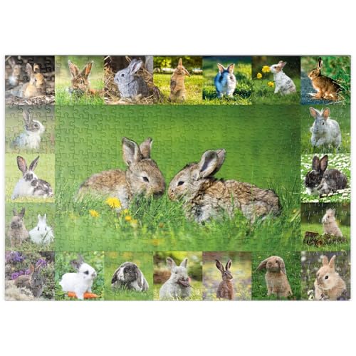 MyPuzzle Hasen & Kaninchen - Collage No. 5 - Premium 500 Teile Puzzle - MyPuzzle Sonderkollektion von Starnberger Spiele von MyPuzzle.com