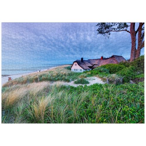 MyPuzzle Haus am Grenzweg am Strand, Ostseebad Ahrenshoop, Fischland-Darß-Zingst - Premium 1000 Teile Puzzle - MyPuzzle Sonderkollektion von Puzzle Galaxy von MyPuzzle.com