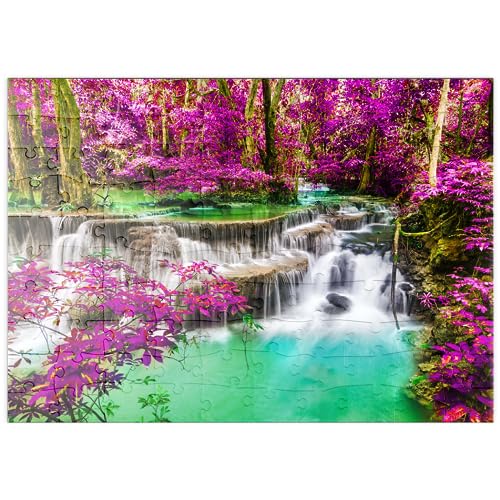 MyPuzzle Huay Mae Khamin Wasserfall, Thailand - Premium 100 Teile Puzzle - MyPuzzle Sonderkollektion von Puzzle Galaxy von MyPuzzle.com