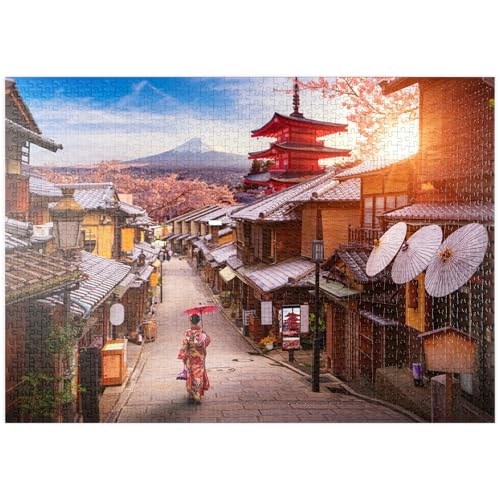 MyPuzzle Idyllisches Japan - Premium 1000 Teile Puzzle - MyPuzzle Sonderkollektion von ilsespiel von MyPuzzle.com