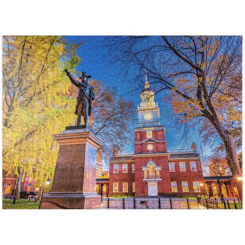 Independence Hall in Philadelphia, Pennsylvania, USA - Premium 1000 Teile Puzzle für Erwachsene von MyPuzzle.com