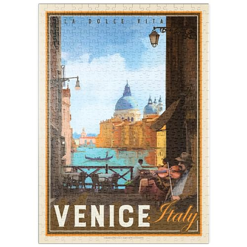 MyPuzzle Italien, Venedig: La Dolce Vita, Vintage Poster - Premium 500 Teile Puzzle - MyPuzzle Sonderkollektion von Anderson Design Group von MyPuzzle.com