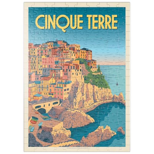 MyPuzzle Italien: Cinque Terre, Vintage Poster - Premium 200 Teile Puzzle - MyPuzzle Sonderkollektion von Anderson Design Group von MyPuzzle.com