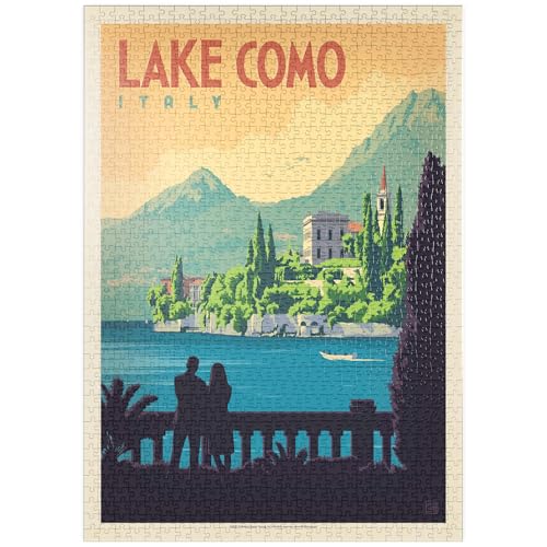 MyPuzzle Italien: Comer See, Vintage Poster - Premium 1000 Teile Puzzle - MyPuzzle Sonderkollektion von Anderson Design Group von MyPuzzle.com