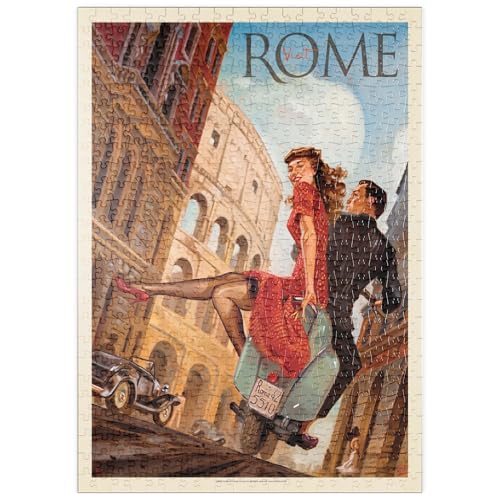 MyPuzzle Italien: Rom mit der Vespa, Vintage Poster - Premium 500 Teile Puzzle - MyPuzzle Sonderkollektion von Anderson Design Group von MyPuzzle.com