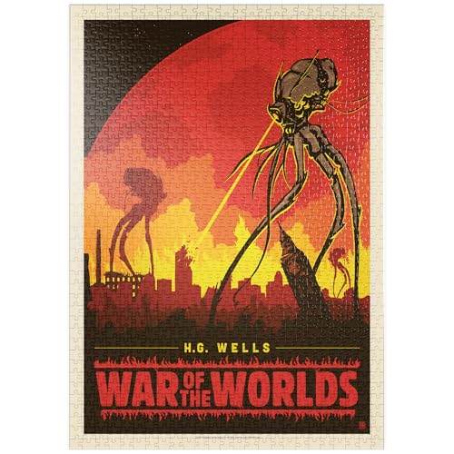 MyPuzzle Krieg der Welten: H.G. Wells, Vintage Poster - Premium 1000 Teile Puzzle - MyPuzzle Sonderkollektion von Anderson Design Group von MyPuzzle.com