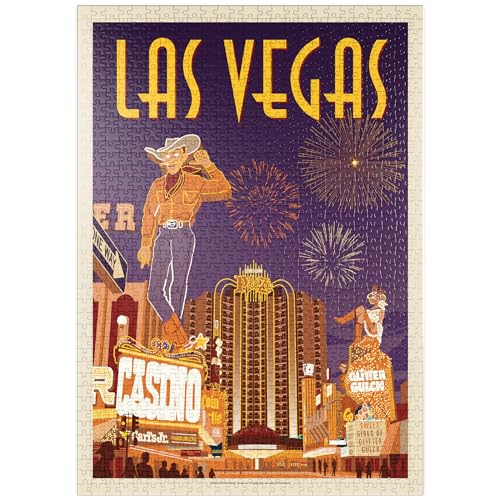 MyPuzzle Las Vegas: Viva Vintage Vegas, Vintage Poster - Premium 1000 Teile Puzzle - MyPuzzle Sonderkollektion von Anderson Design Group von MyPuzzle.com