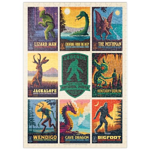 MyPuzzle Legends of The National Parks: Multi-Image Print - Edition 1, Vintage Poster - Premium 500 Teile Puzzle - MyPuzzle Sonderkollektion von Anderson Design Group von MyPuzzle.com