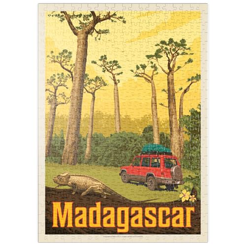 MyPuzzle Madagaskar: Der achte Kontinent, Vintage Poster - Premium 500 Teile Puzzle - MyPuzzle Sonderkollektion von Anderson Design Group von MyPuzzle.com