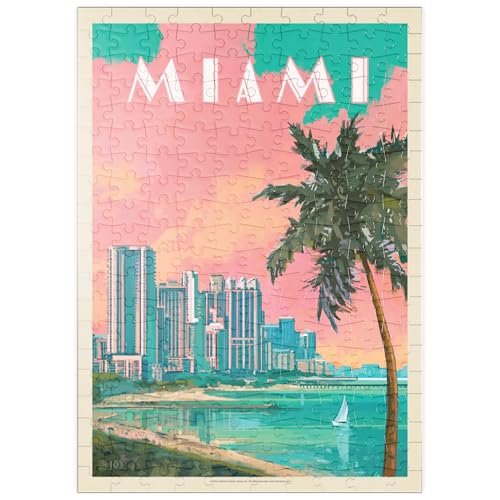 MyPuzzle Miami, FL: South Beach, Vintage Poster - Premium 200 Teile Puzzle - MyPuzzle Sonderkollektion von Anderson Design Group von MyPuzzle.com