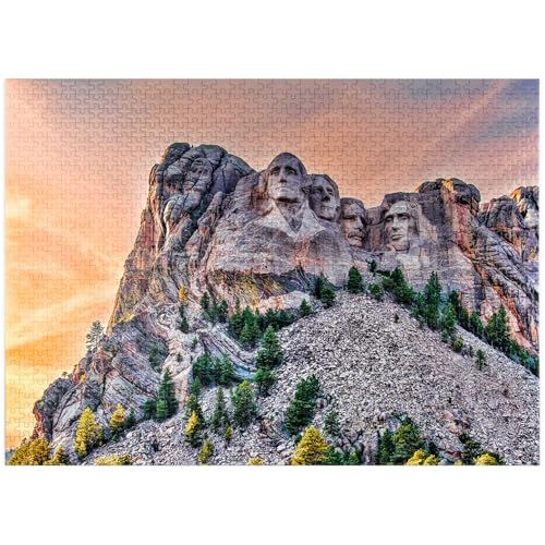 Mount Rushmore National Memorial Black Hills Region South Dakota USA - Premium 1000 Teile Puzzle für Erwachsene von MyPuzzle.com