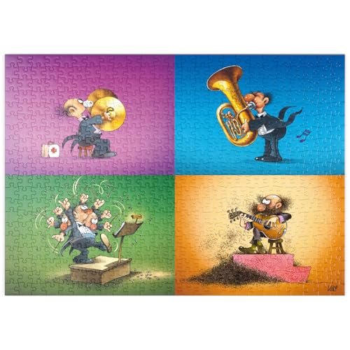 MyPuzzle Musicians - Jean-Jacques Loup - Cartoon Classics - Premium 500 Teile Puzzle - MyPuzzle Sonderkollektion von Heye Puzzle von MyPuzzle.com