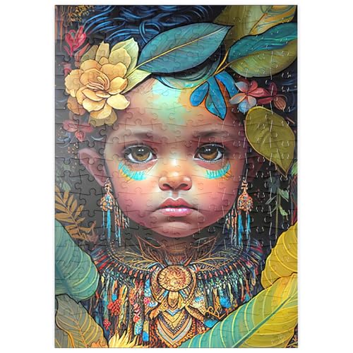 MyPuzzle Ätherisches Kinderporträt mit floralen und tribalen Akzenten - Premium 200 Teile Puzzle - MyPuzzle Sonderkollektion von Puzzle Galaxy MyPuzzle Ätherisches Kinderporträt mit floralen und tribalen Akzenten - Premium 200 Teile Puzzle - MyPuzzle Sonderkollektion von Puzzle Galaxy von MyPuzzle.com