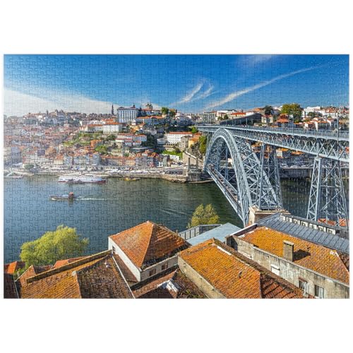 MyPuzzle Altstadt Ribeira von Porto mit der Ponte Dom Luis I., Porto, Portugal - Premium 1000 Teile Puzzle - MyPuzzle Sonderkollektion von Puzzle Galaxy von MyPuzzle.com