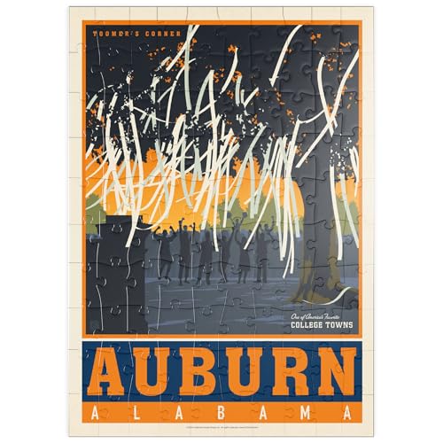 MyPuzzle American College Towns: Auburn, Alabama, Vintage Poster - Premium 100 Teile Puzzle - MyPuzzle Sonderkollektion von Anderson Design Group von MyPuzzle.com