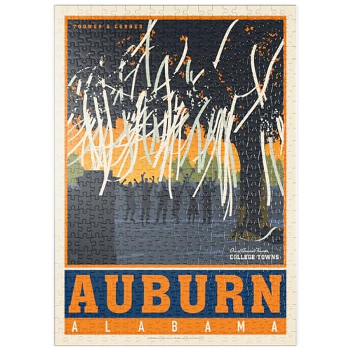 MyPuzzle American College Towns: Auburn, Alabama, Vintage Poster - Premium 500 Teile Puzzle - MyPuzzle Sonderkollektion von Anderson Design Group von MyPuzzle.com