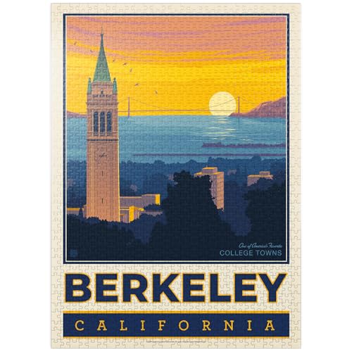 MyPuzzle American College Towns: Berkeley, Kalifornien, Vintage-Poster, Premium 1000 Teile Puzzle für Erwachsene von MyPuzzle.com