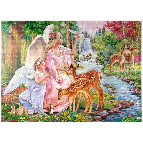 MyPuzzle Angels & Deers - Premium 1000 Teile Puzzle für Erwachsene von MyPuzzle.com